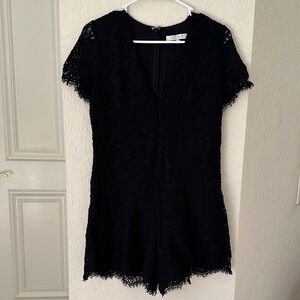 Alexis Black Lace Detail Top